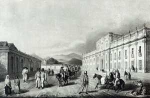 サンティアゴのミント、「1820年と1821年のアンデスを巡るチリへの旅」から